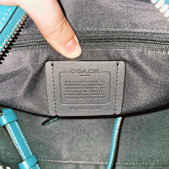 Rowan Satchel In Signature Canvas/Teal with matching wallet - Picture 9 of 9